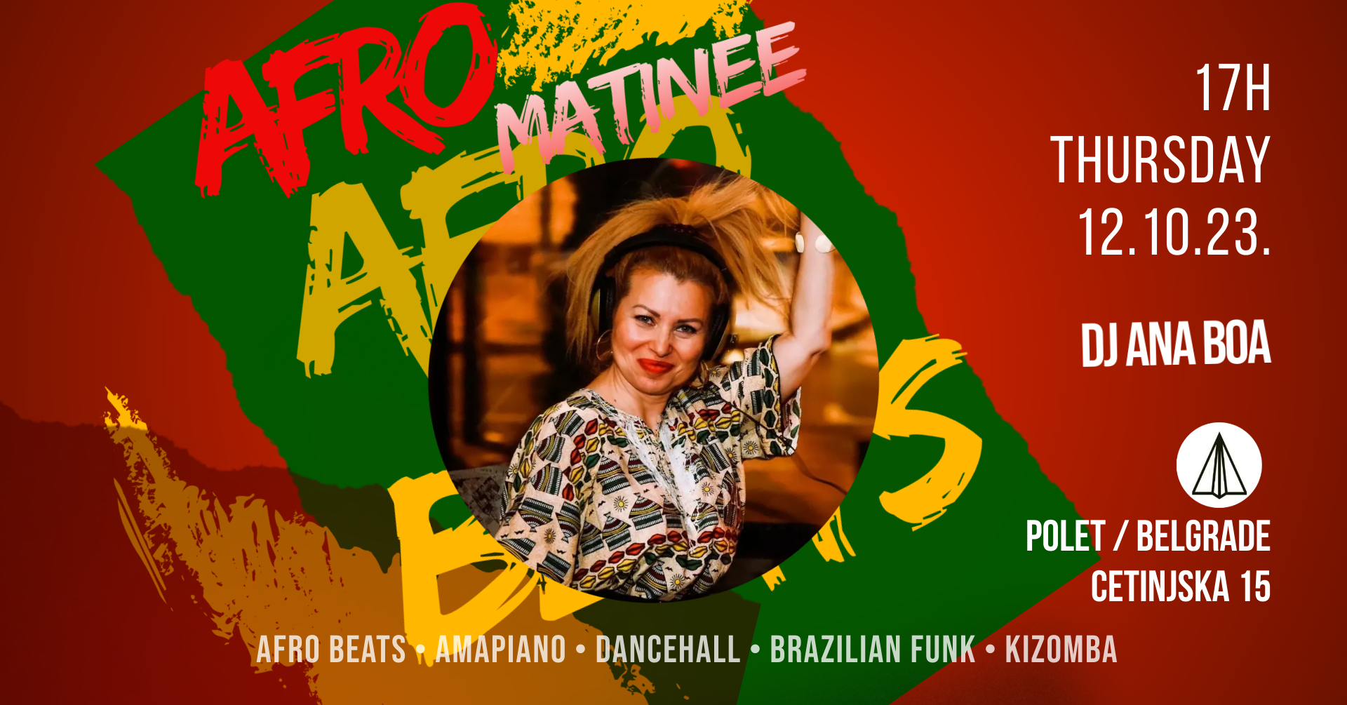 πΉ THURSDAY 19h AFROBEATS MATINEE Polet