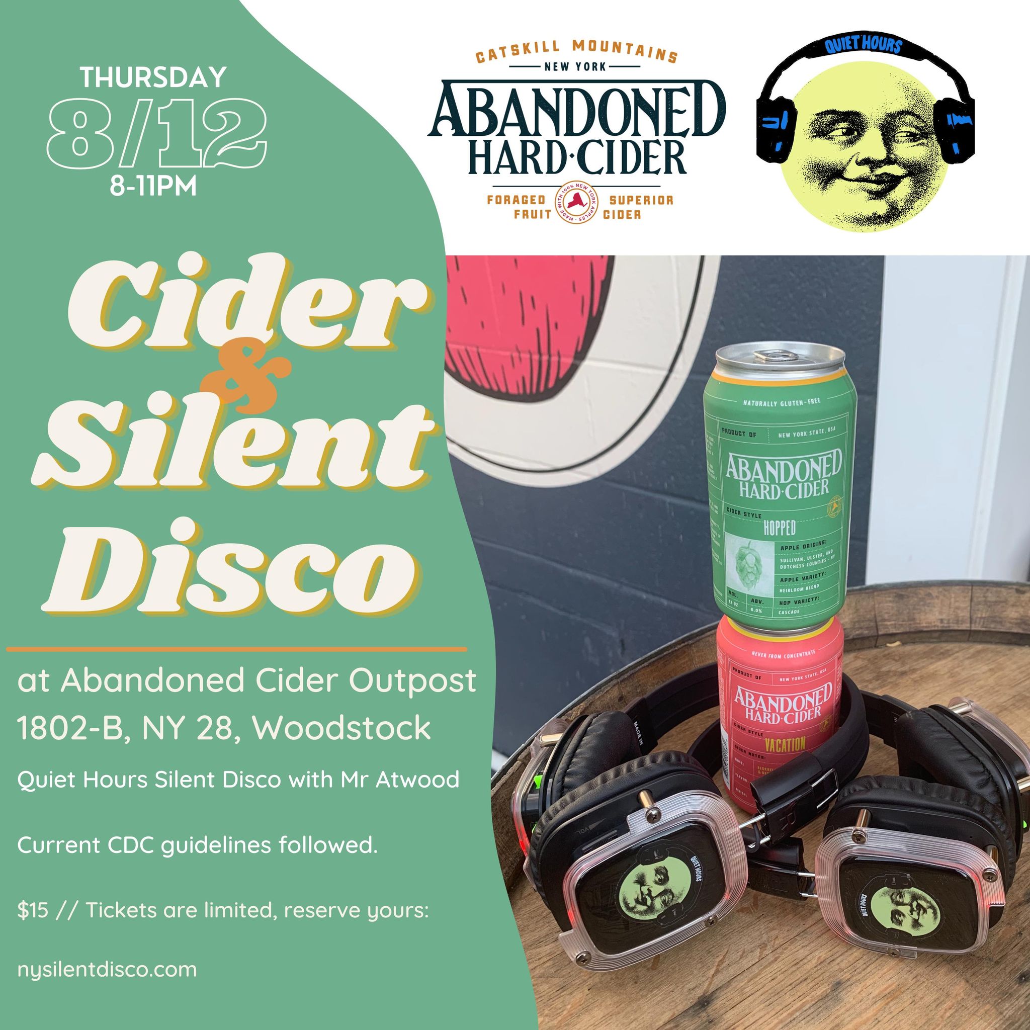 Cider and Silent Disco at Woodstock Outpost