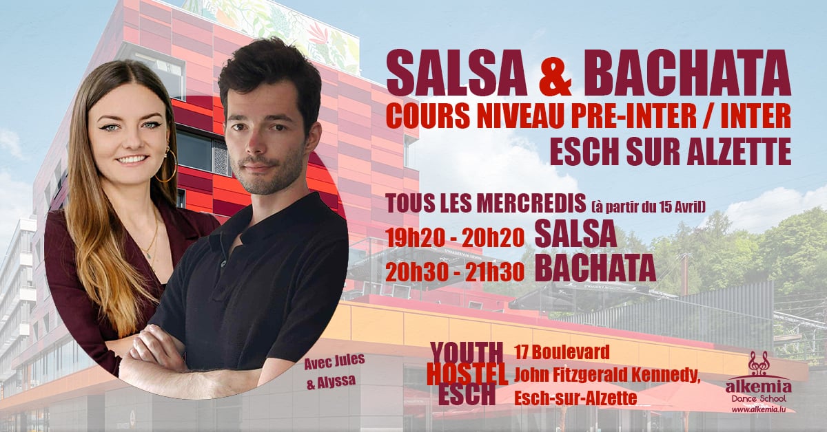 Nouveau Trimestre Salsa et Bachata à Esch sur Alzette, pour Pre-Inter Intermédiaires. ESSAI GRATUIT