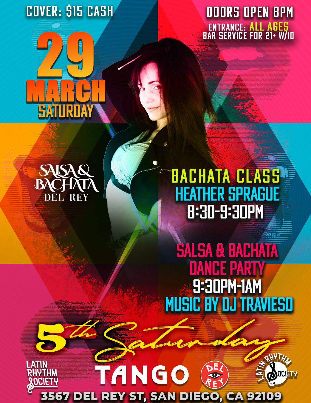 SALSA & BACHATA DEL REY SATURDAY MARCH 29