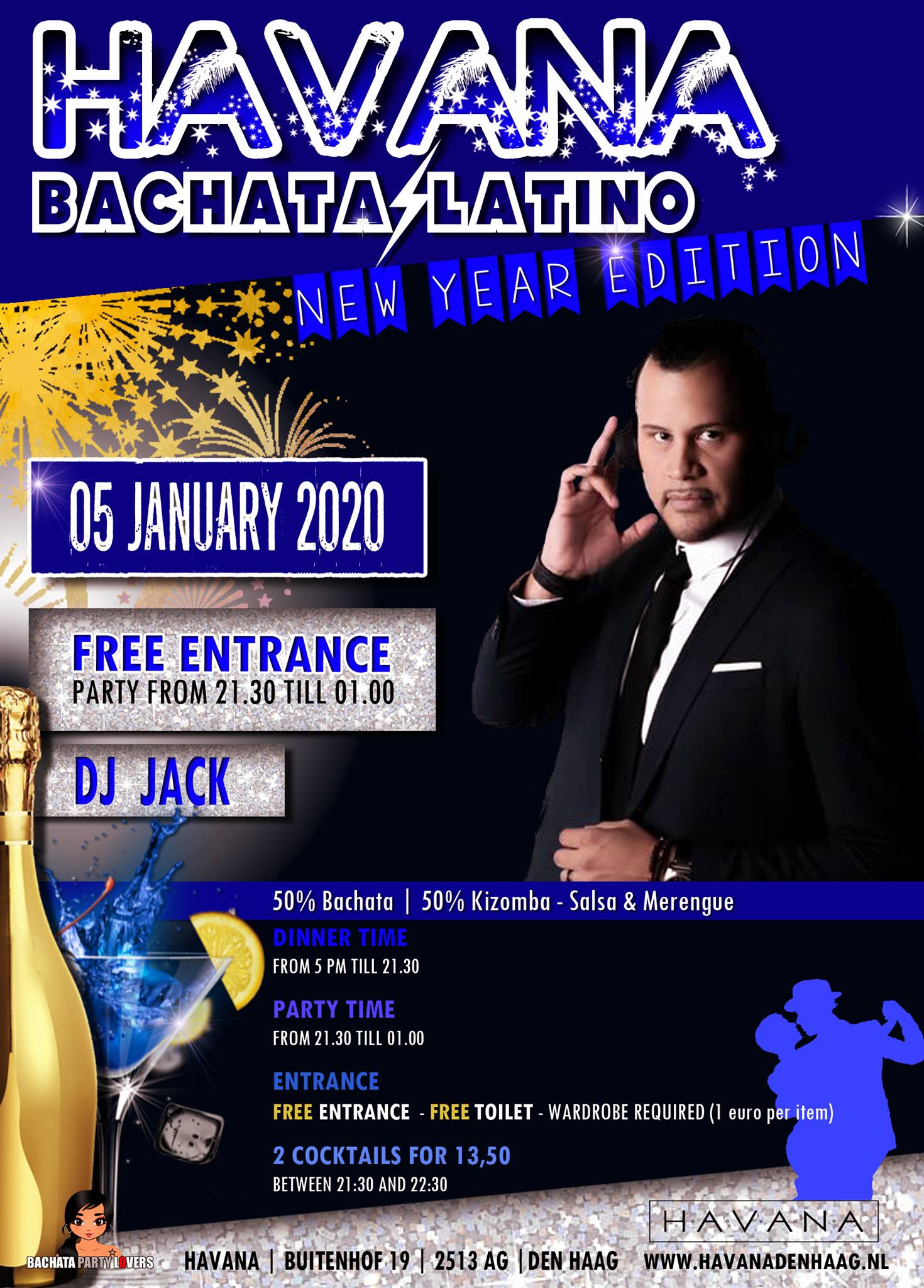 Havana - Bachata & Latino (Gratis Entree) 21.30-01.00 hr Dancing