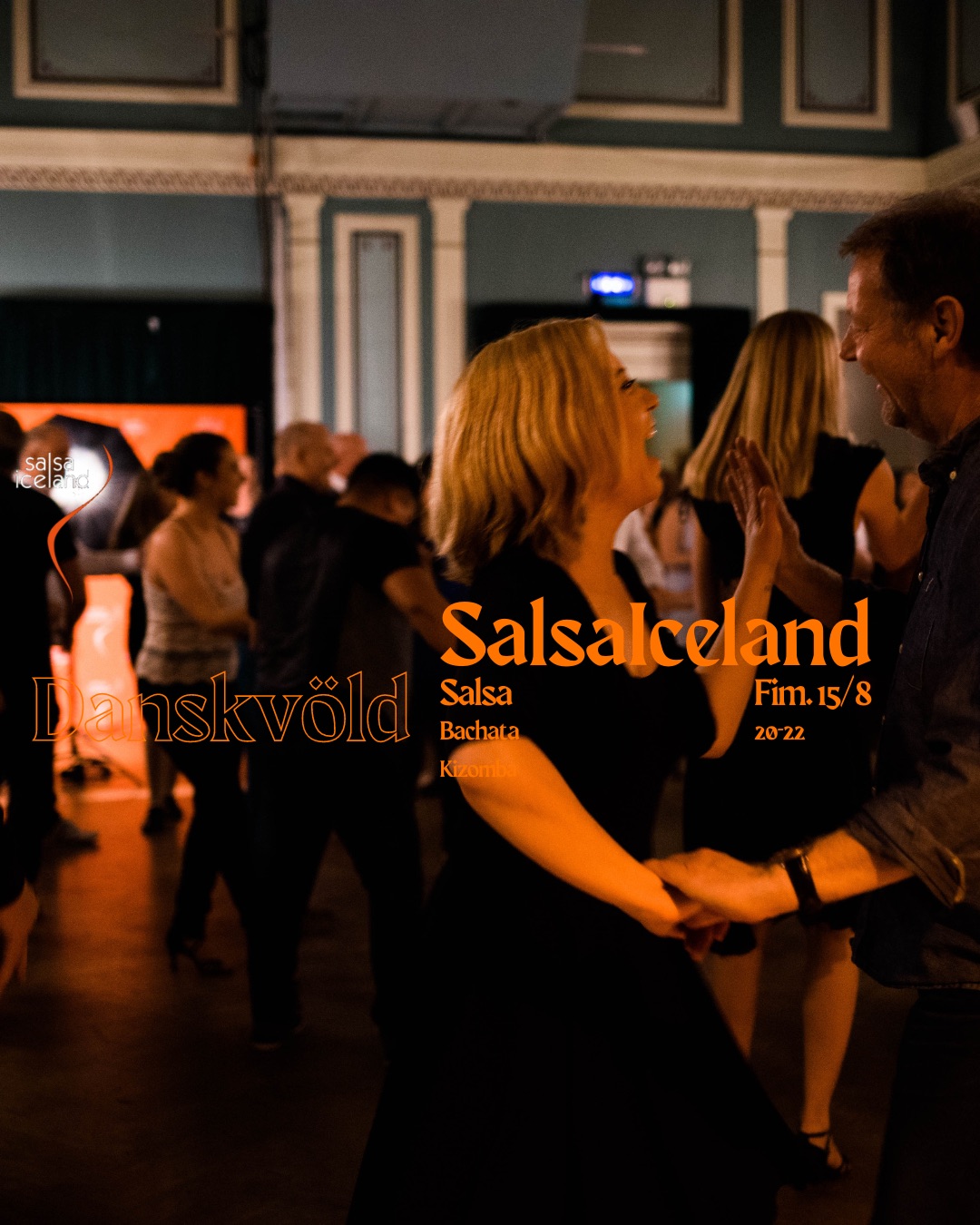 Danskvöld SalsaIceland, fríir prufutímar í sólósalsa, fimmtudaginn 15. Ágúst