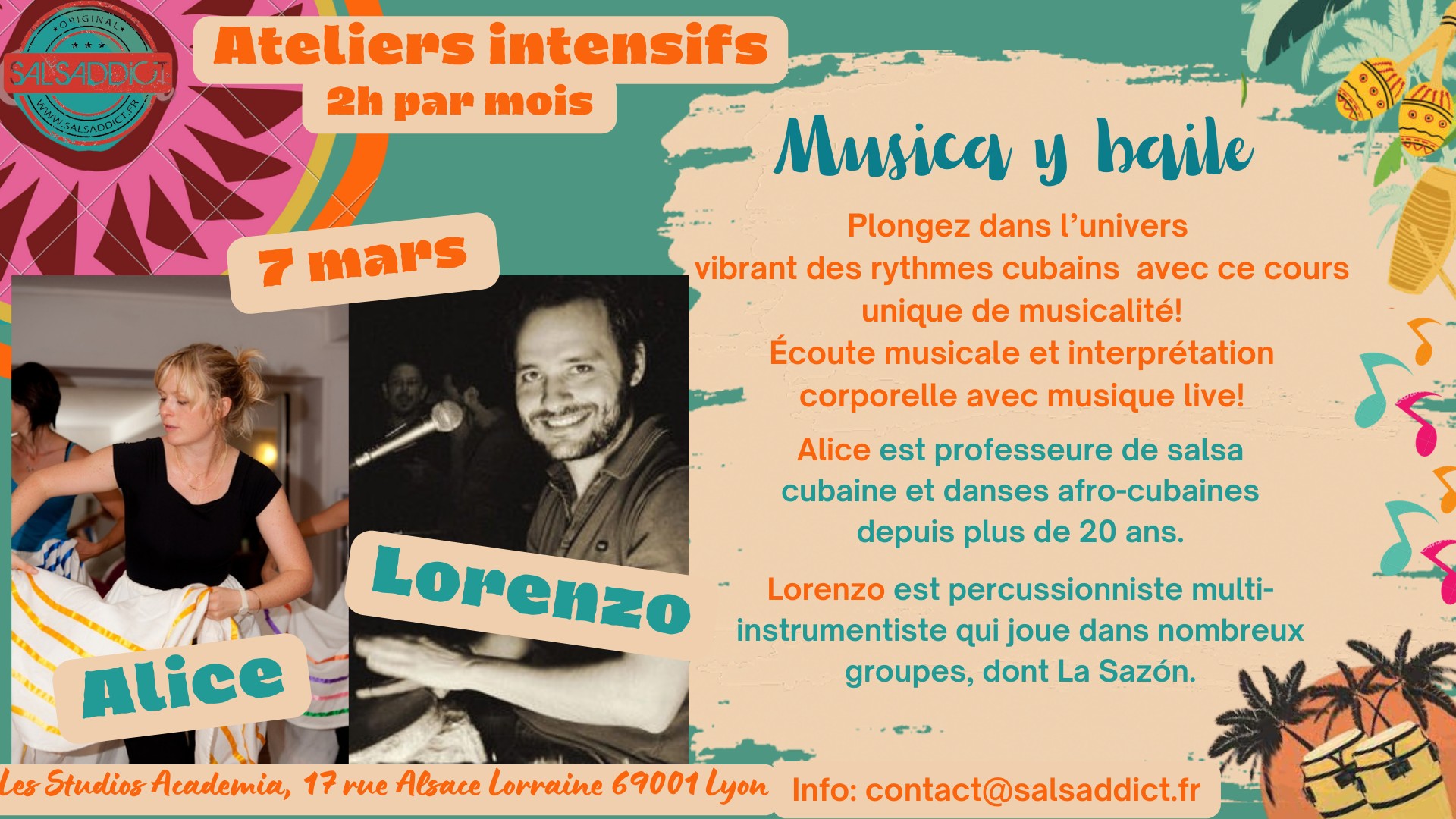 Ateliers intensifs Musica y baile