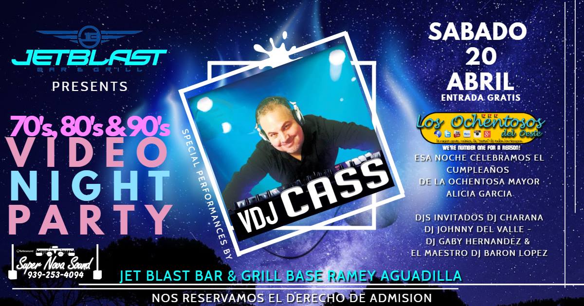 70's, 80's & 90's Video Dance Vdj Cass at Jet Blast Aguadilla