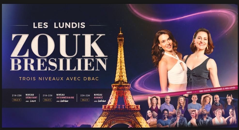 Les lundis Zouk Brésilien avec Laure, Sabrina et la team DBAC