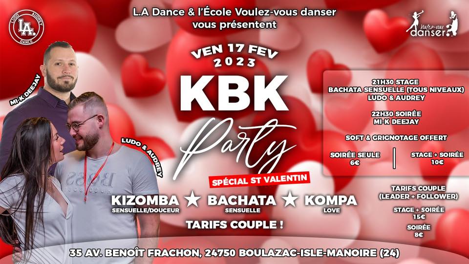 KBK Party Spécial St Valentin - Ven 17 Fev