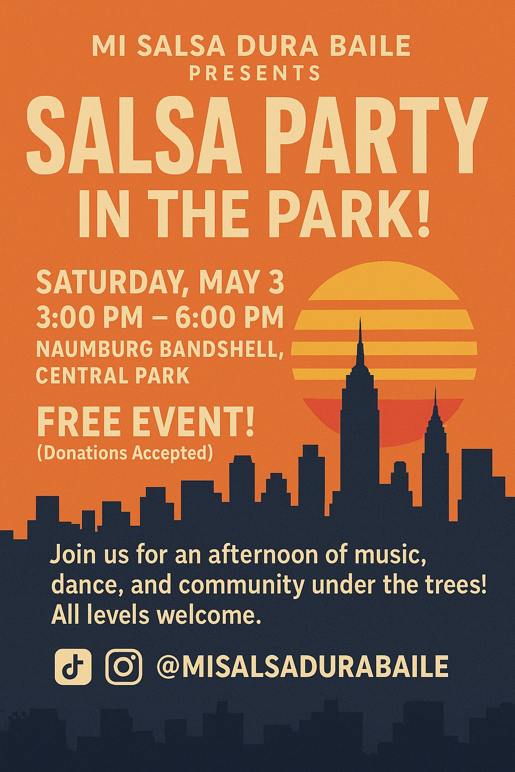 Salsa in the Park Fundraiser!
