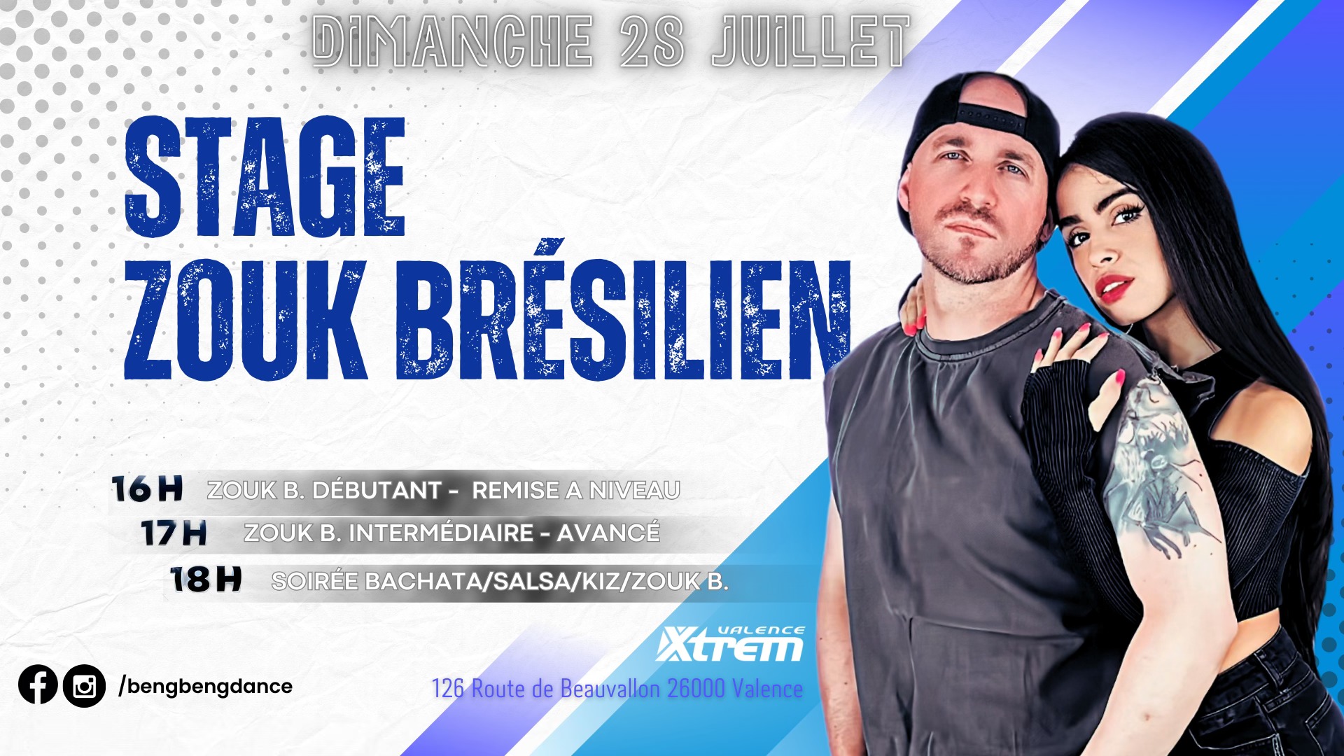 STAGE ZOUK BRรSILIEN - Summer Edition avec Morgan & Monique ร Valence