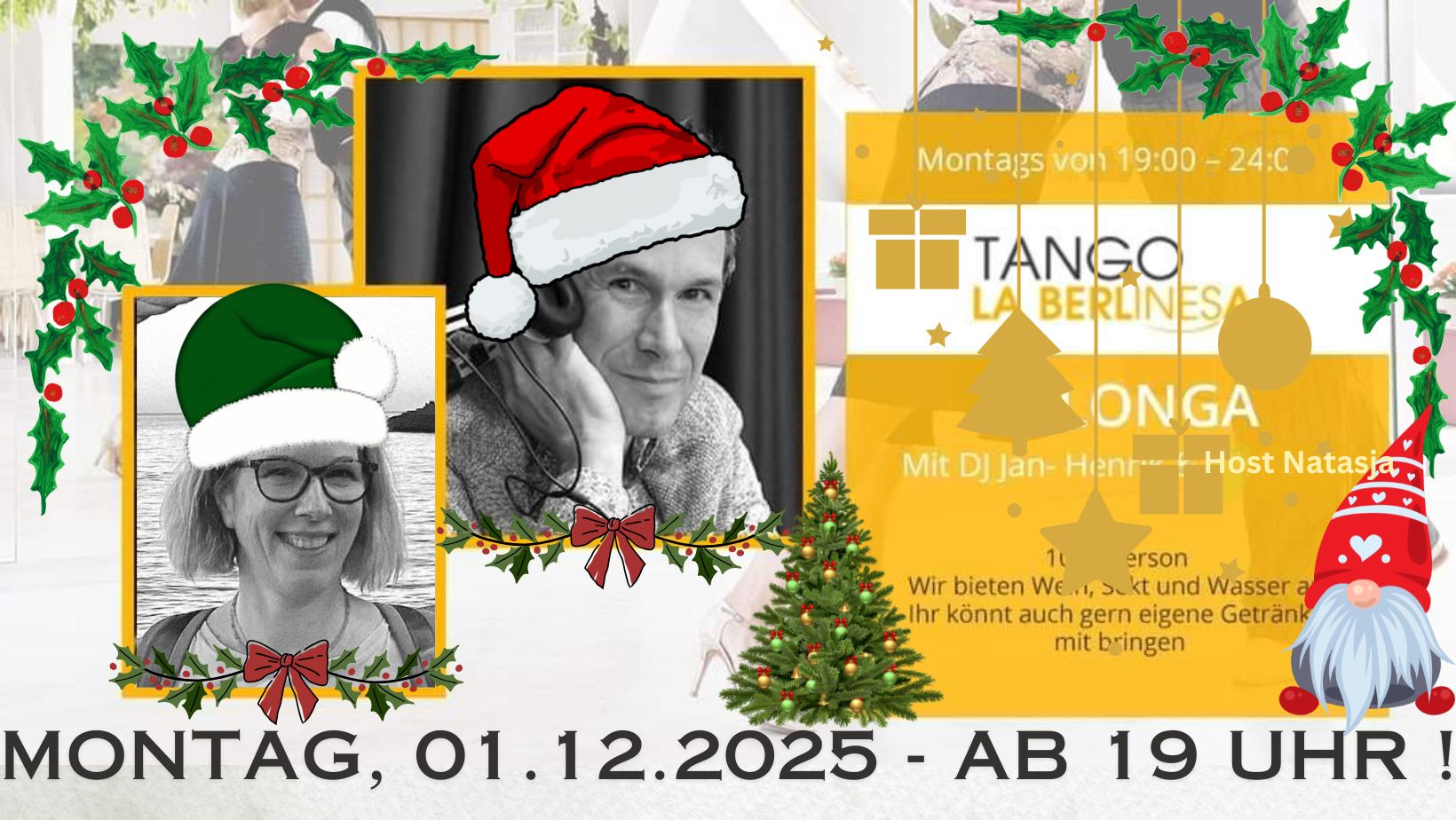 🎄💃 Montagsmilonga im Advent · La Berlinesa mit TDJ Jan & Host Natasja ✨️🕺🎵🎶