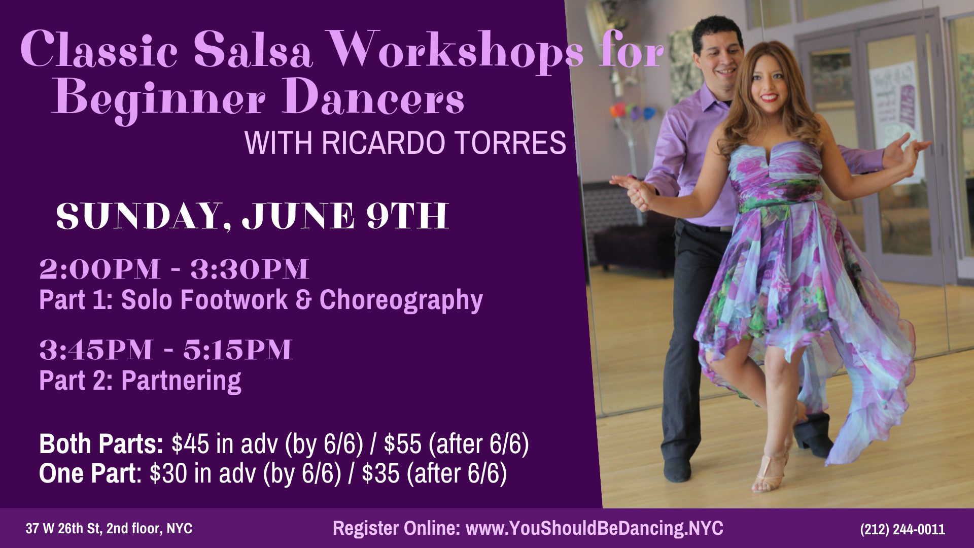 Classic Salsa Workshops for Beginner Dancers withRicardo Torres
