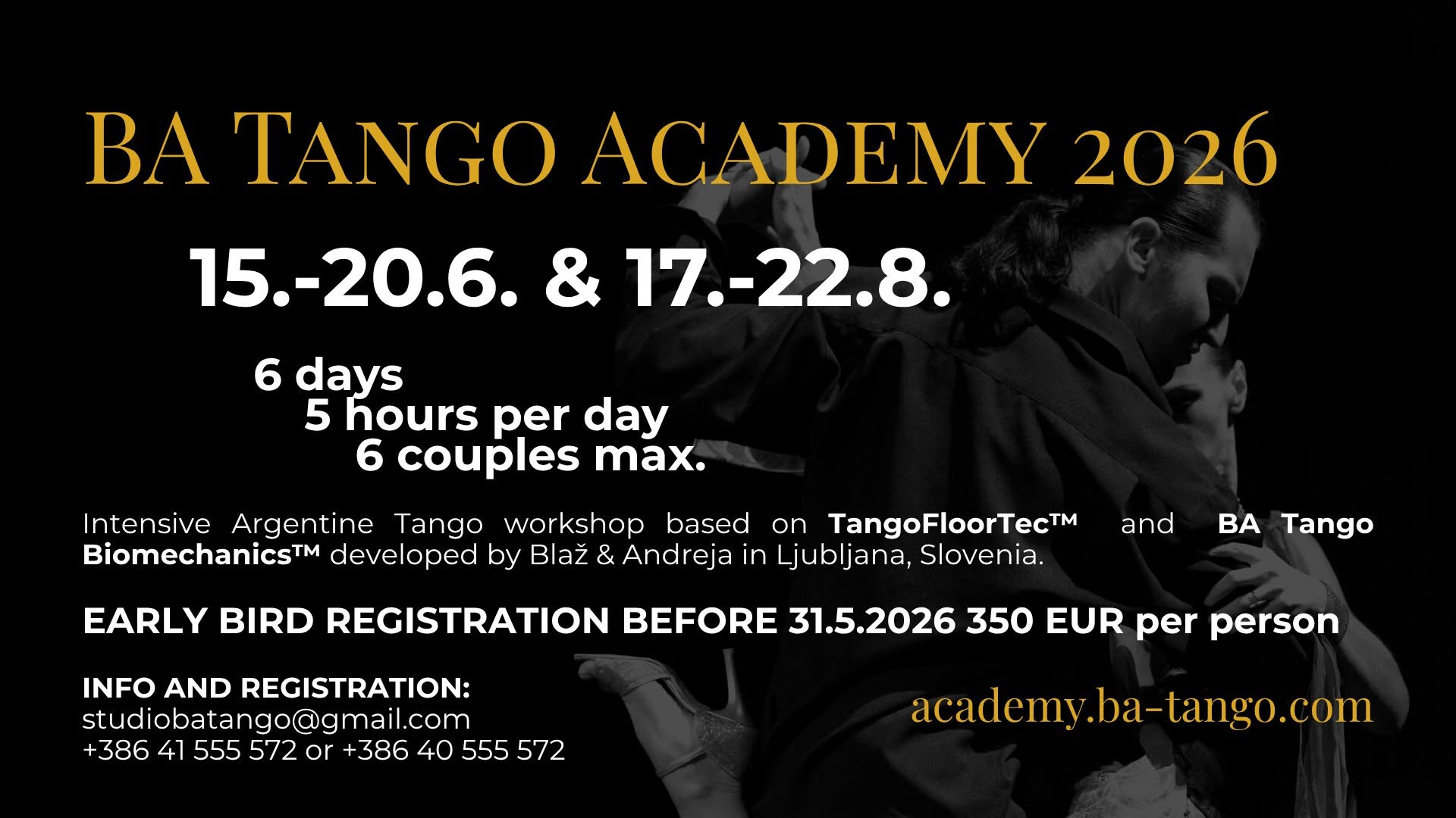 BA Tango Akademija 2026 - junij
