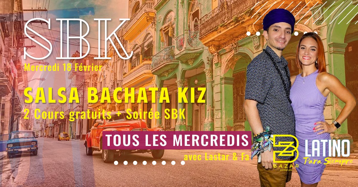2 Cours Gratuit Bachata & Kizomba Evolutif avec Fabrice Lastar & Fa au Bazar