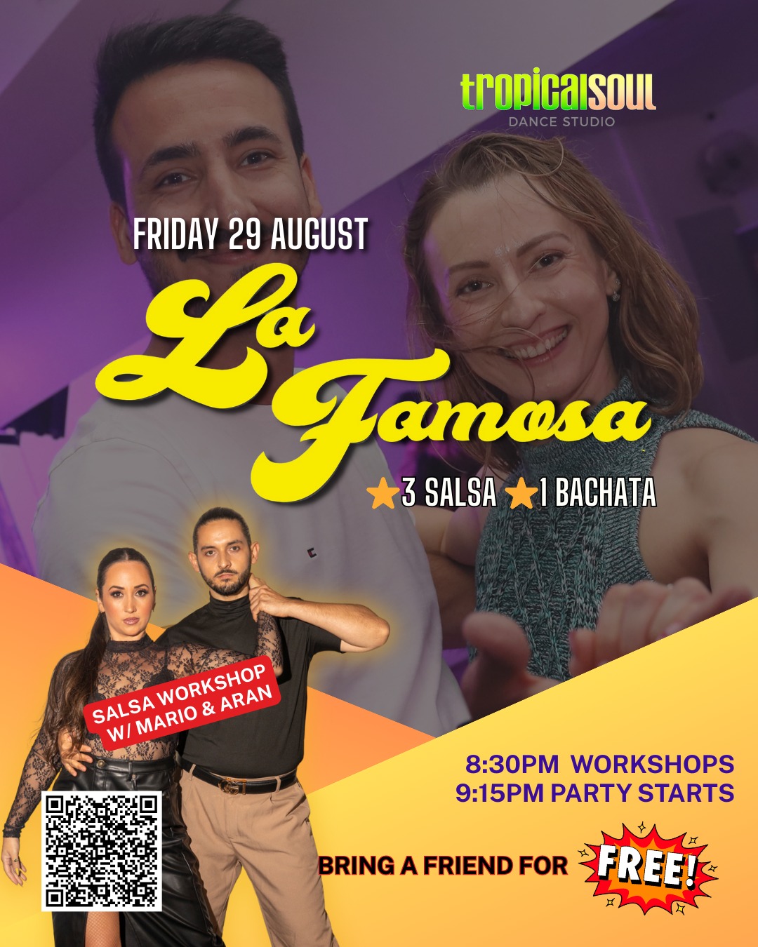 LA FAMOSA: 29TH AUGUST - SALSA + BACHATA SOCIAL DANCE PARTY