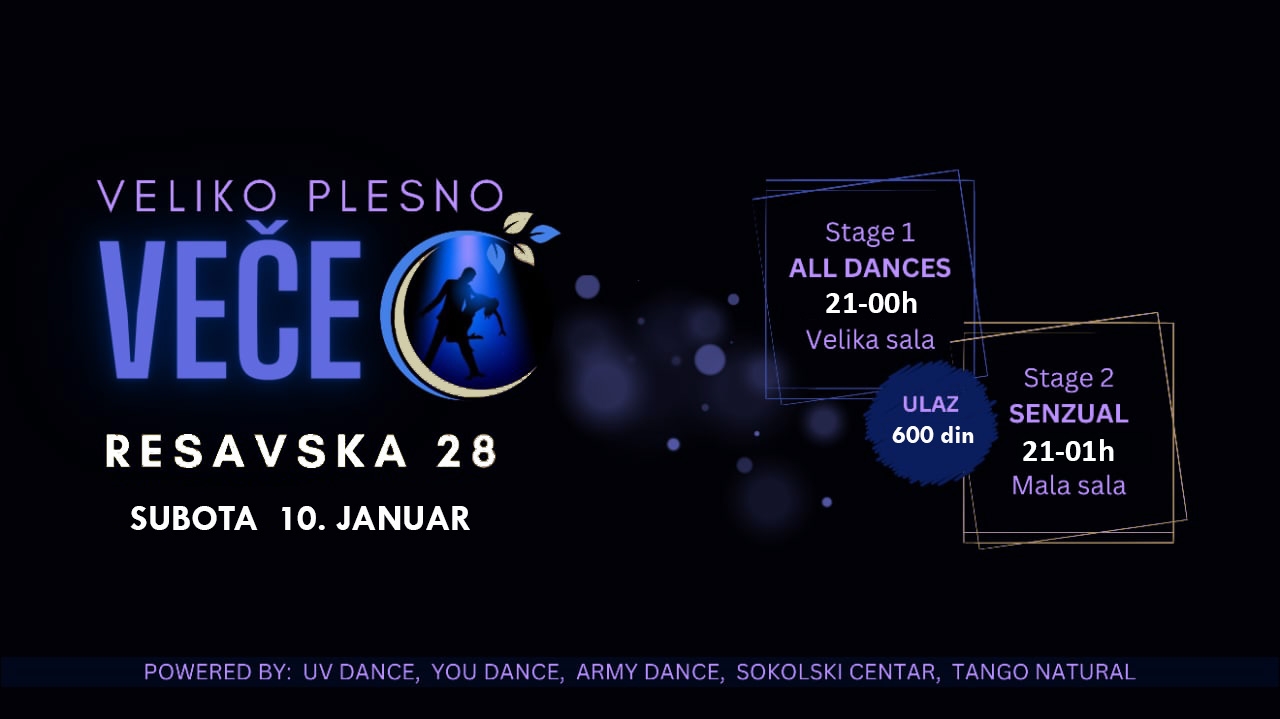VELIKO PLESNO VEČE u Resavskoj 28
