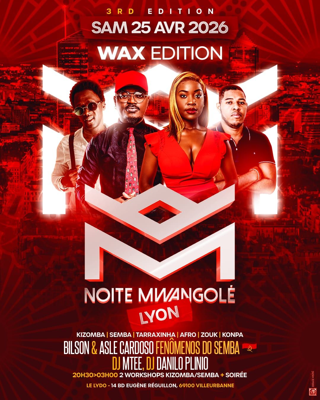 NOITE MWANGOLÉ LYON 3ᵉ édition 25 avril 2026