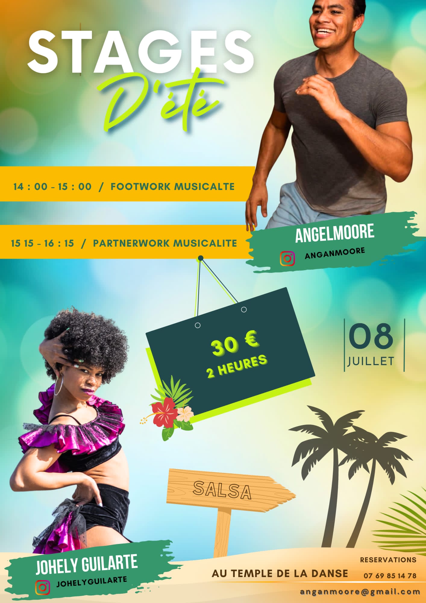 Stages d'ete Salsa by Angel Moore et Johely Guilarte