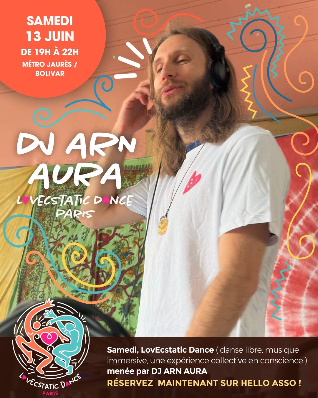 Ecstatic Dance Paris 2026 Soirée Danse Consciente & Libre 6 Juin 75019