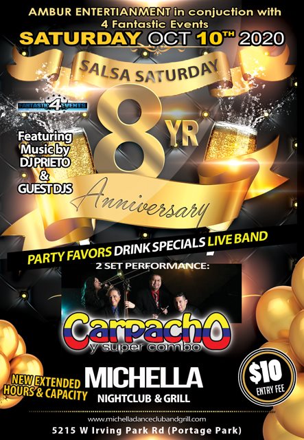 8yr Anniversary of Salsa Saturday w Live Band