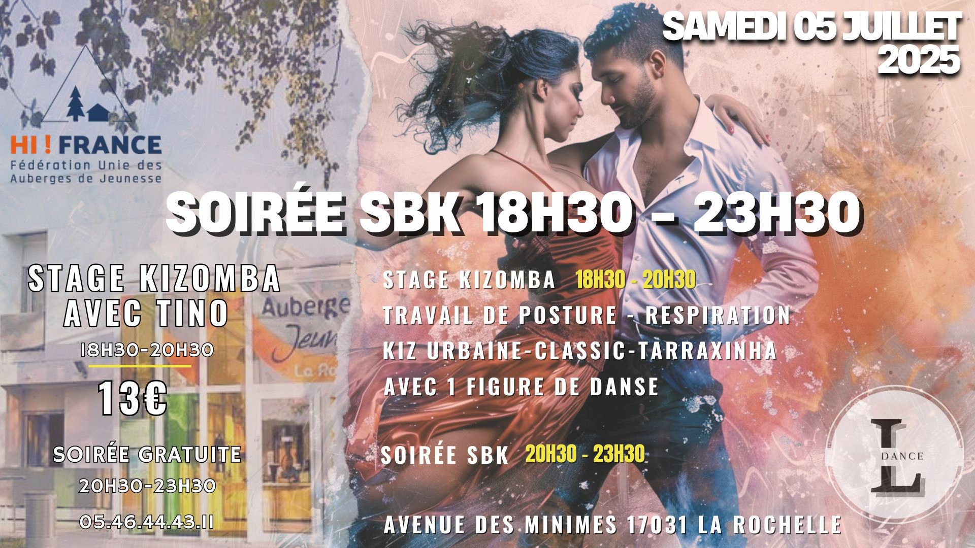 STAGE ET SOIRÉE SBK À L’AUBERGE DE JEUNESSE