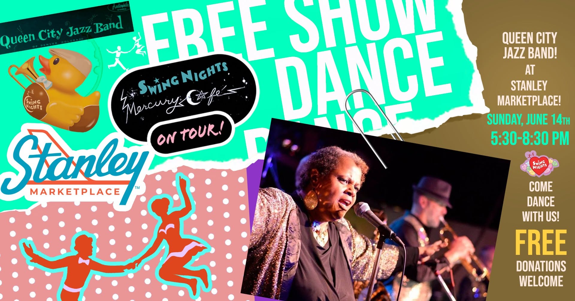 Stanley Marketplace Dance, aka "Mercury Cafe On Tour!" featuring Queen City Jazz Band!