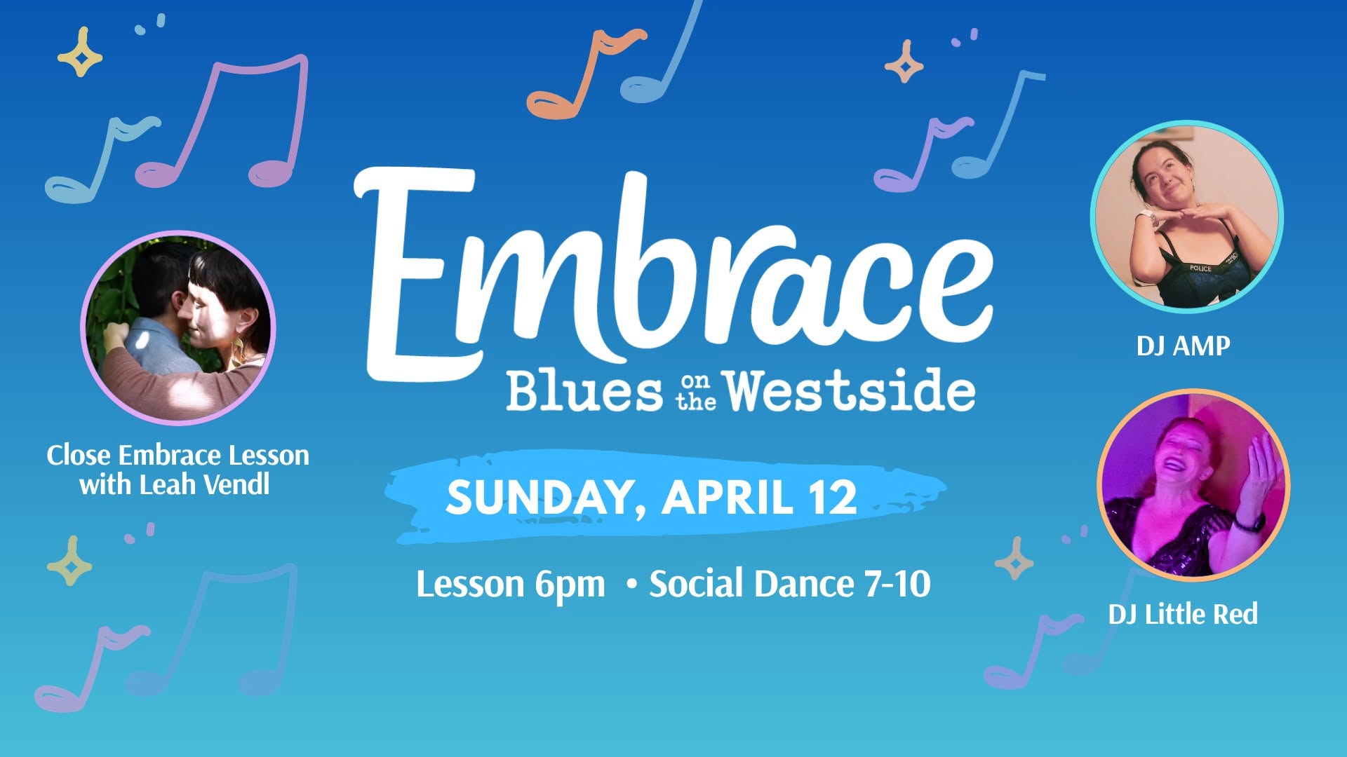 Embrace: Blues Dance • Sunday, April 12th