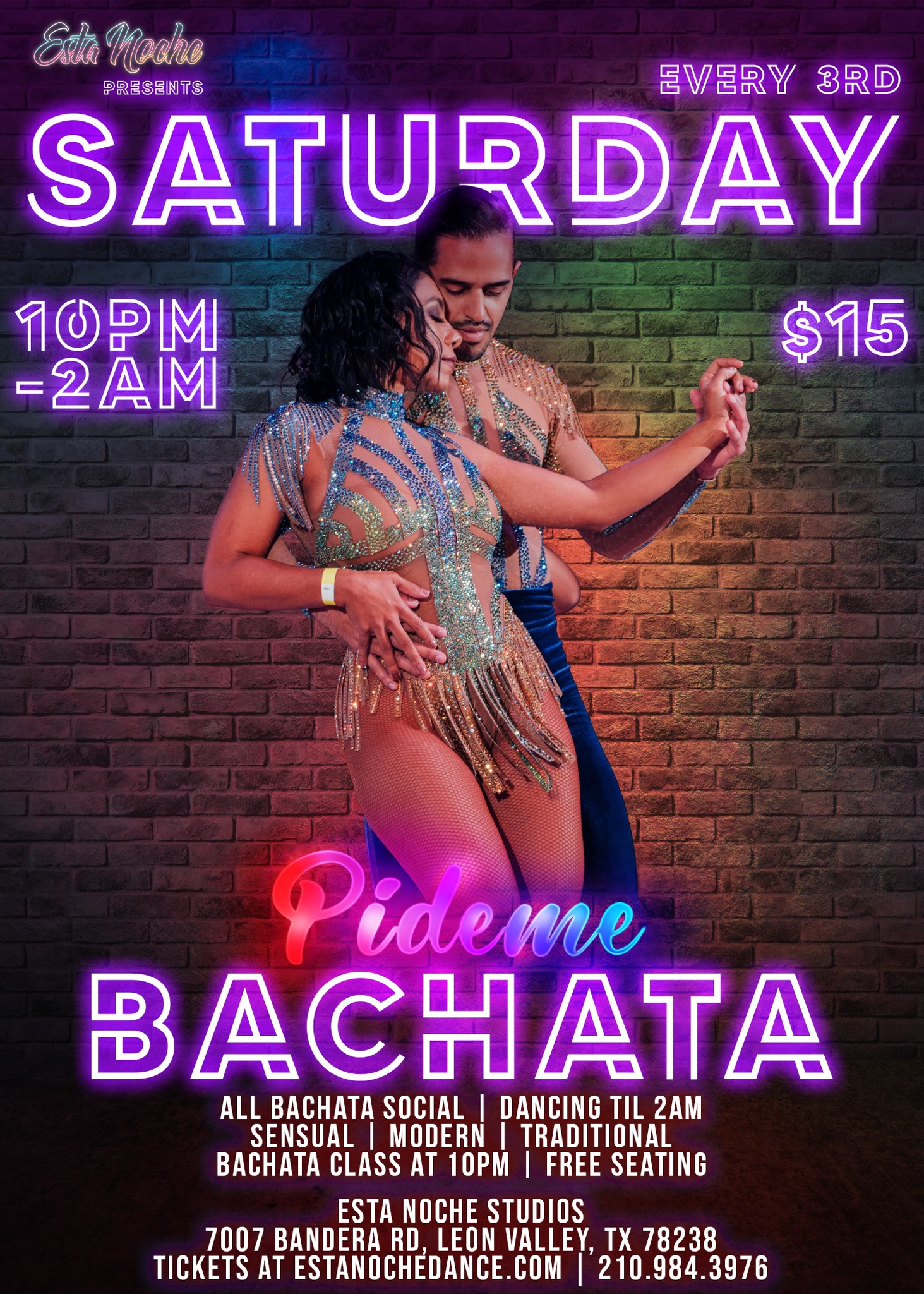 100% Bachata Social Pideme Bachata Every 3rd Saturday