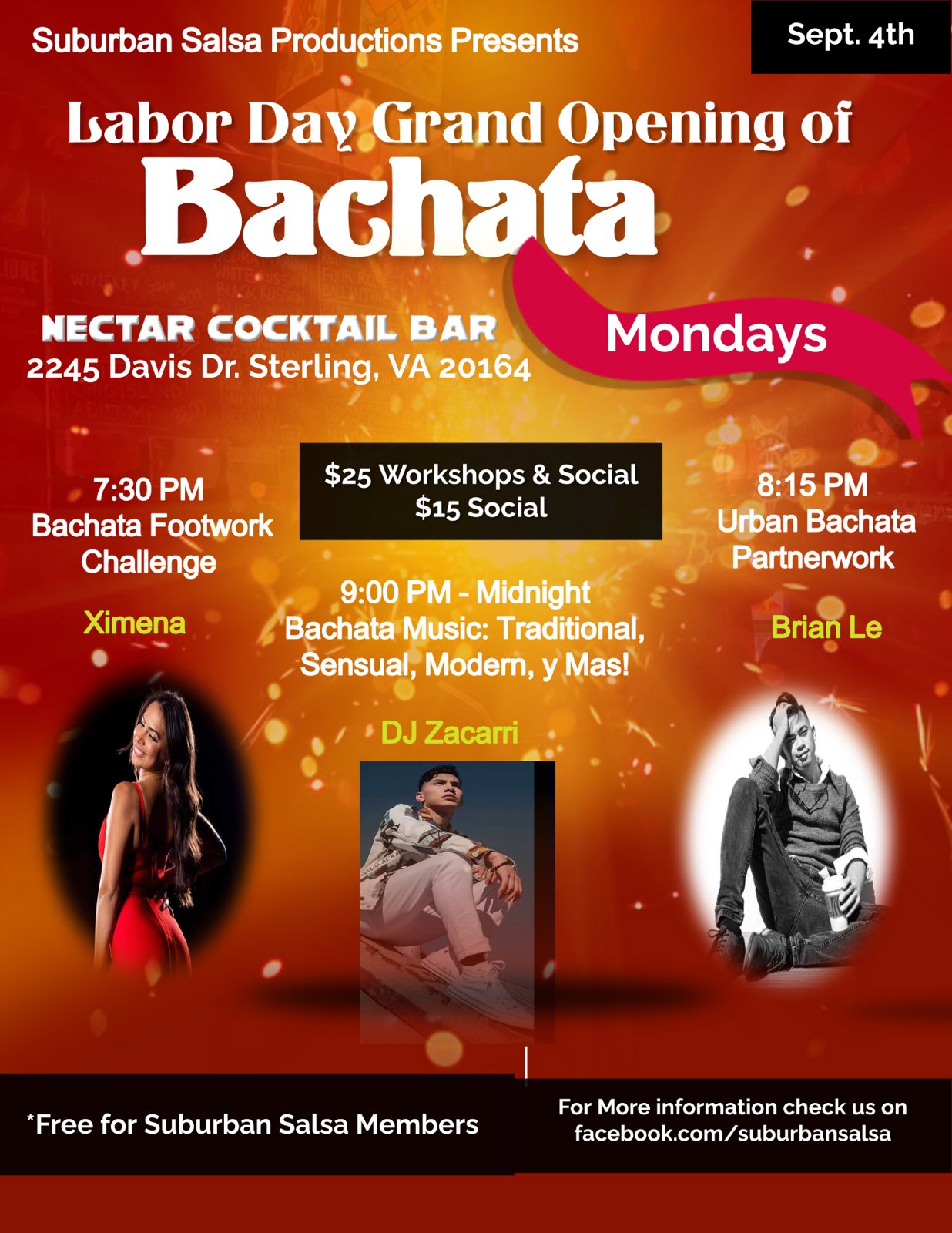 NEW!! Grand Opening of Bachata Mondays w DJ ZACARRI