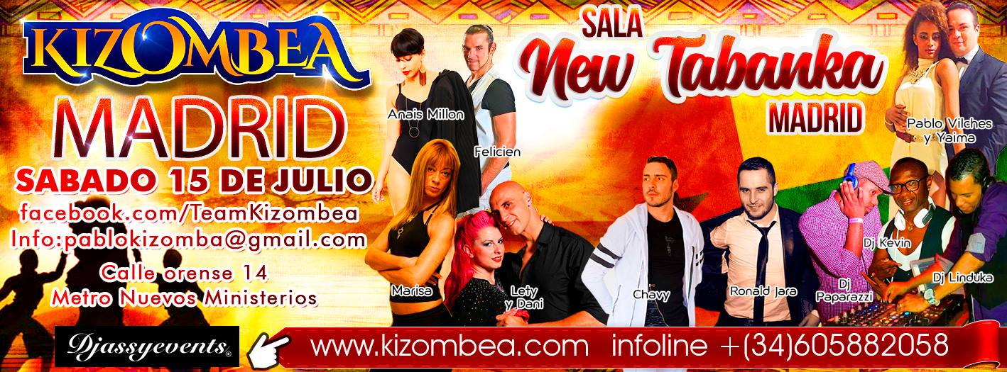 Sábado Kizombea Madrid- 15 de Julio 2017