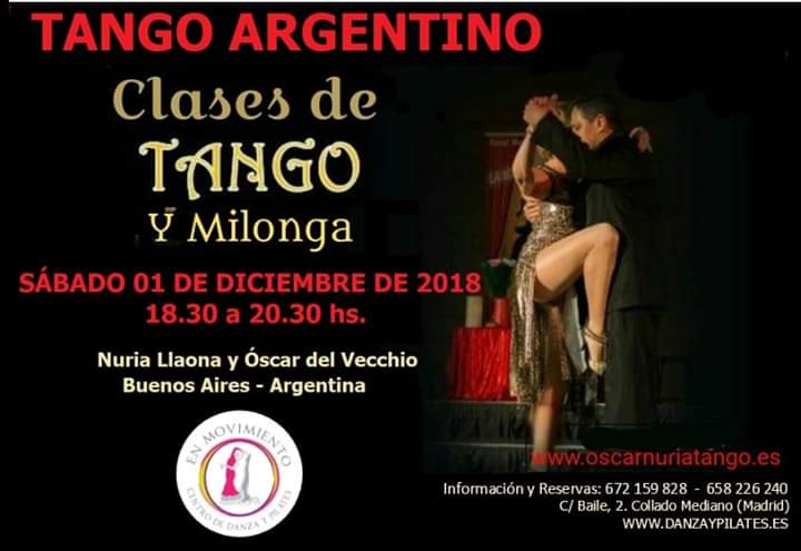 Taller de Tango Milonga en Collado Mediano, Madrid