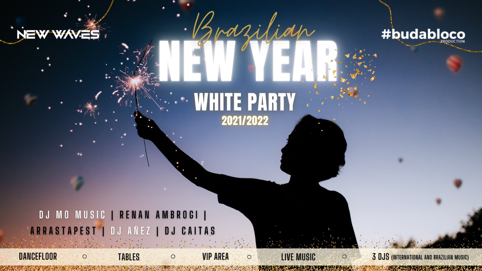 Brazilian 2021 22 NYE White Party