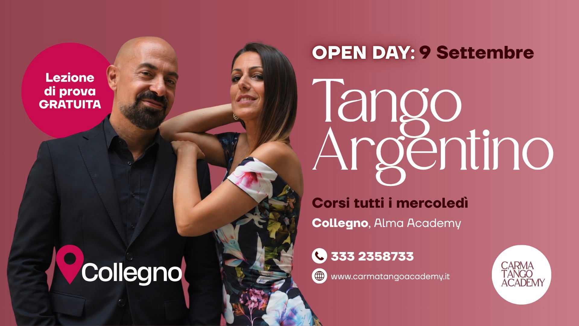 Corsi di Tango Argentino a Collegno Carma Tango Academy 💃