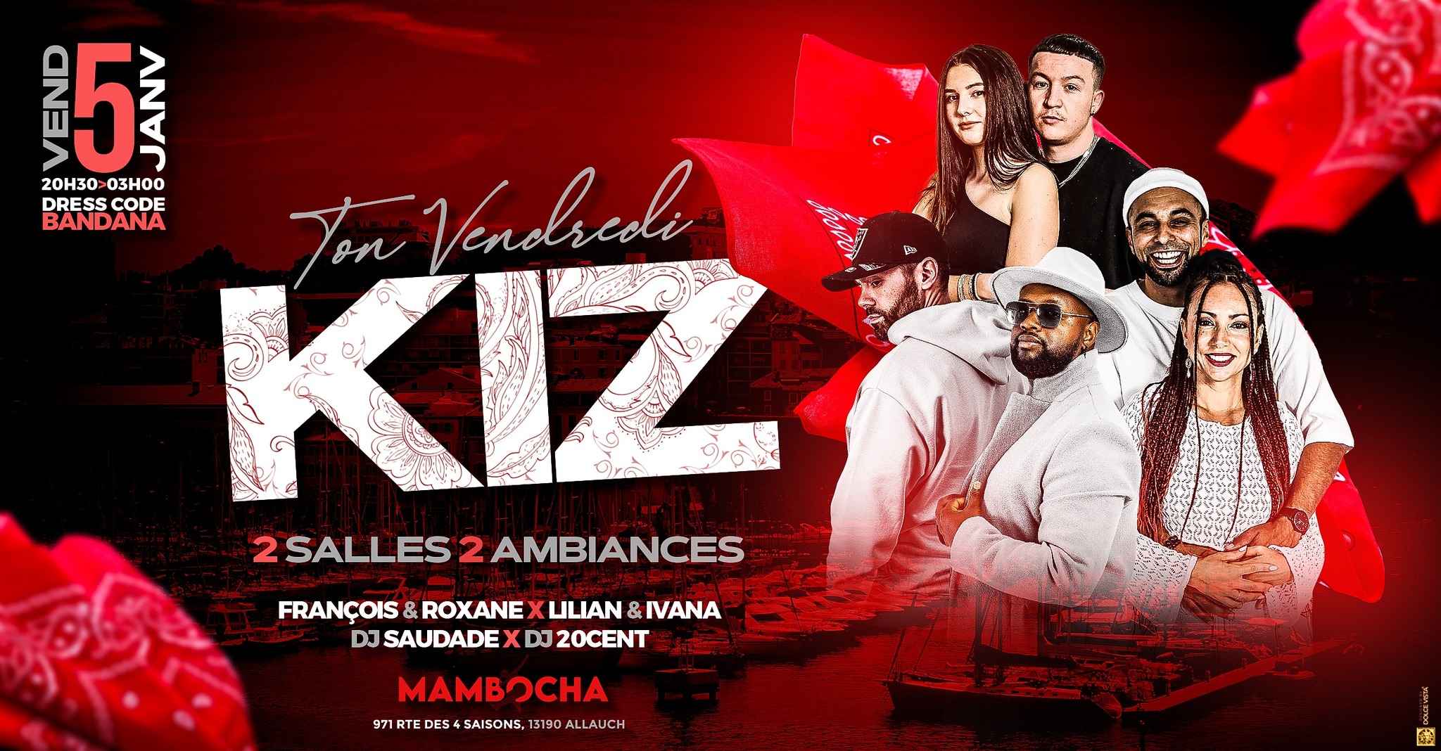 Ton vendredi Kiz - Vendredi 5 Janvier - Dresscode Bandana