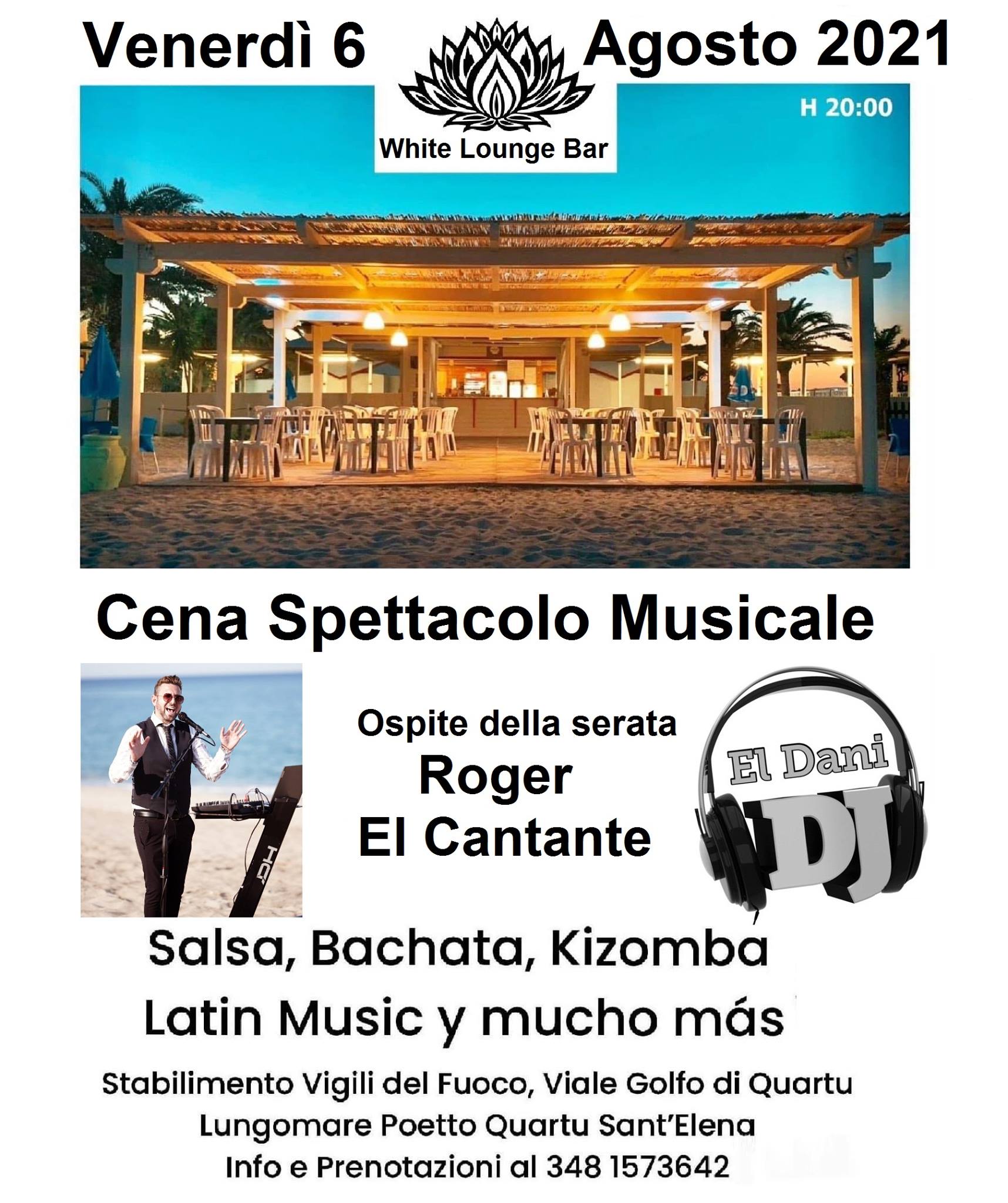Cena Spettacolo Musicale con Roger "El Cantante"y El Dani Dj