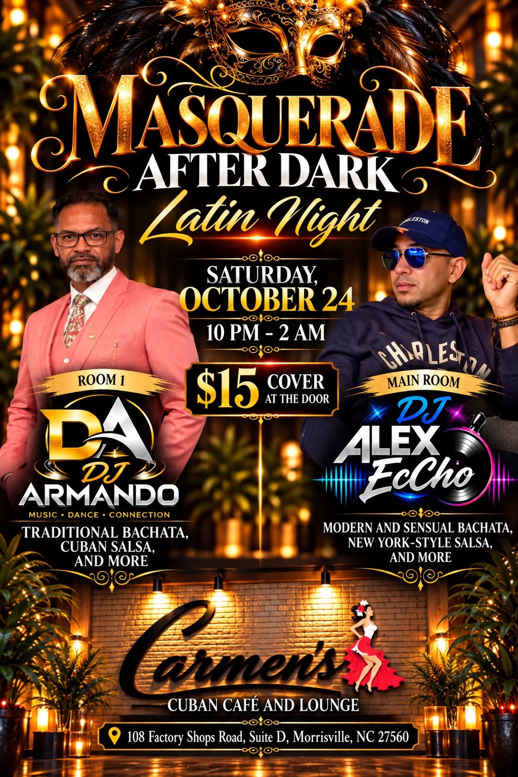 🎭🔥 MASQUERADE AFTER DARK LATIN NIGHT 🔥🎭