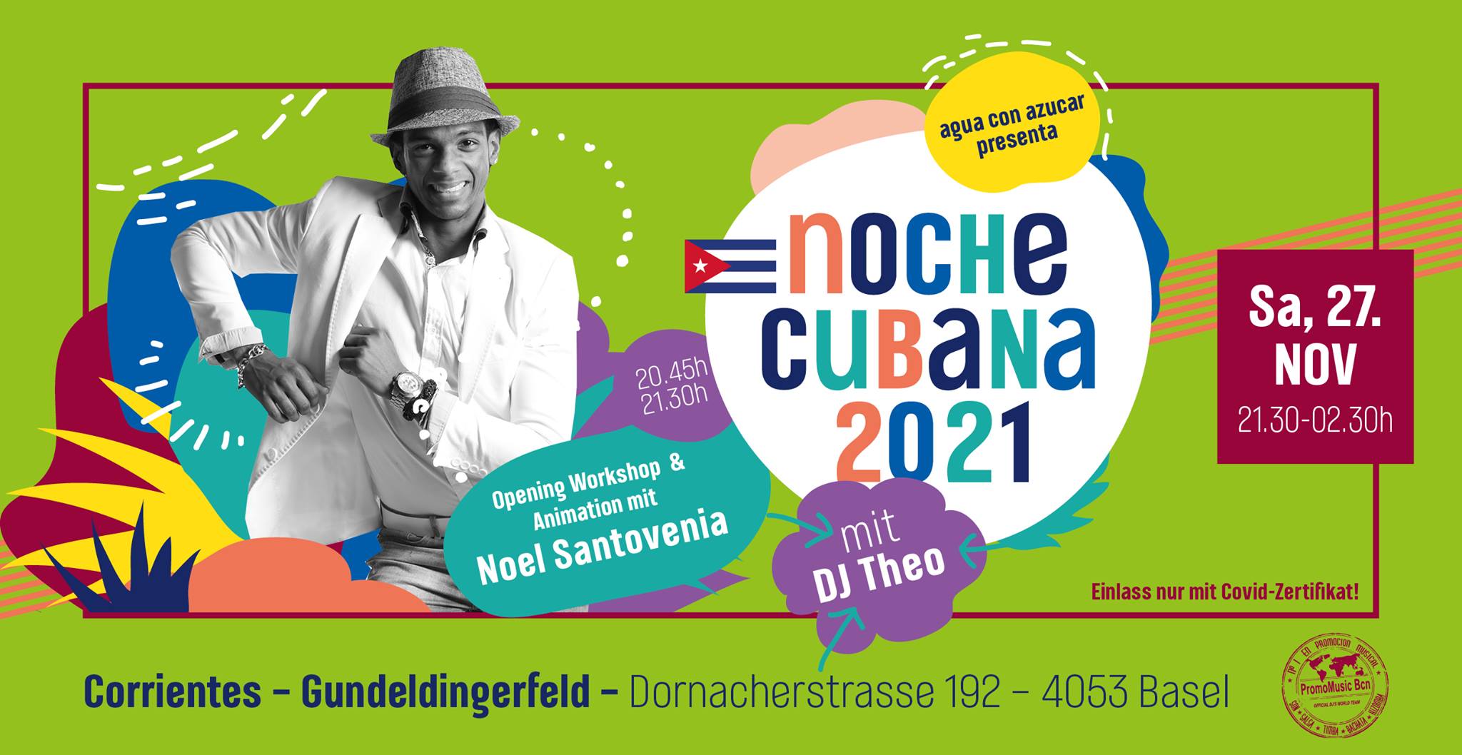 NOCHE CUBANA con DJ Theo & Opening-Workshop (20.45-21.30) und Animation mit NOEL
