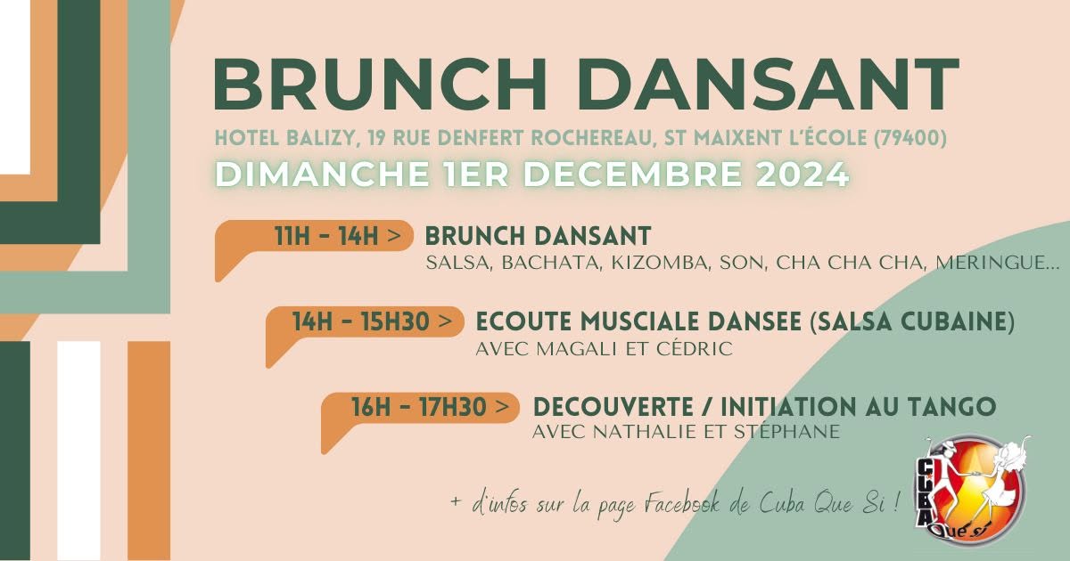 Brunch dansant à St Maix : salsa et tango !