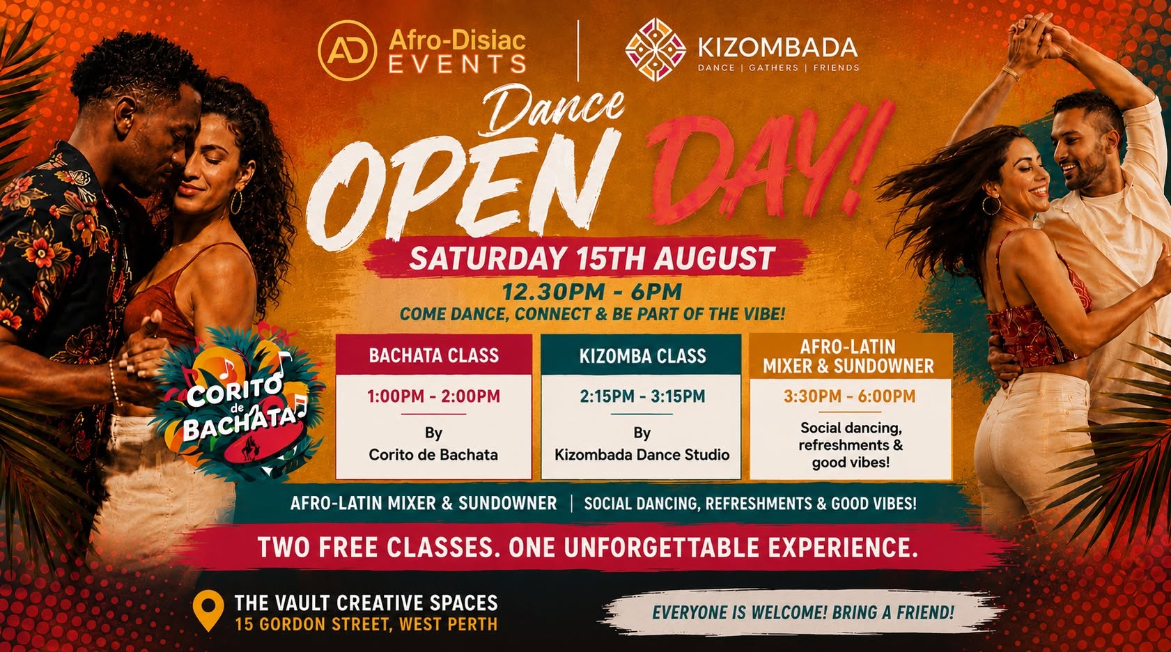 AfroDisiac's Open Day: Free Dance Classes & Sundowner Social