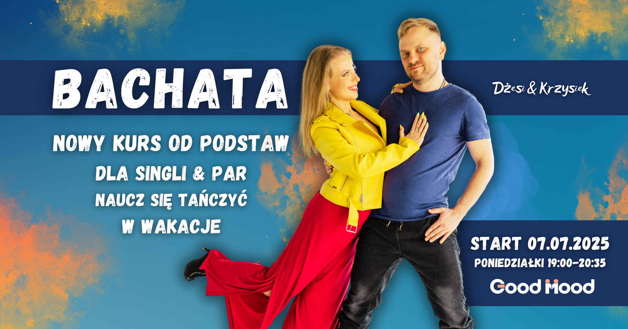 BACHATA od Podstaw ★ NOWY Kurs Tańca Od PODSTAW ★ Poniedziałek 1,5h ★ 19:00-20:35 ★ 07.07 Katowice