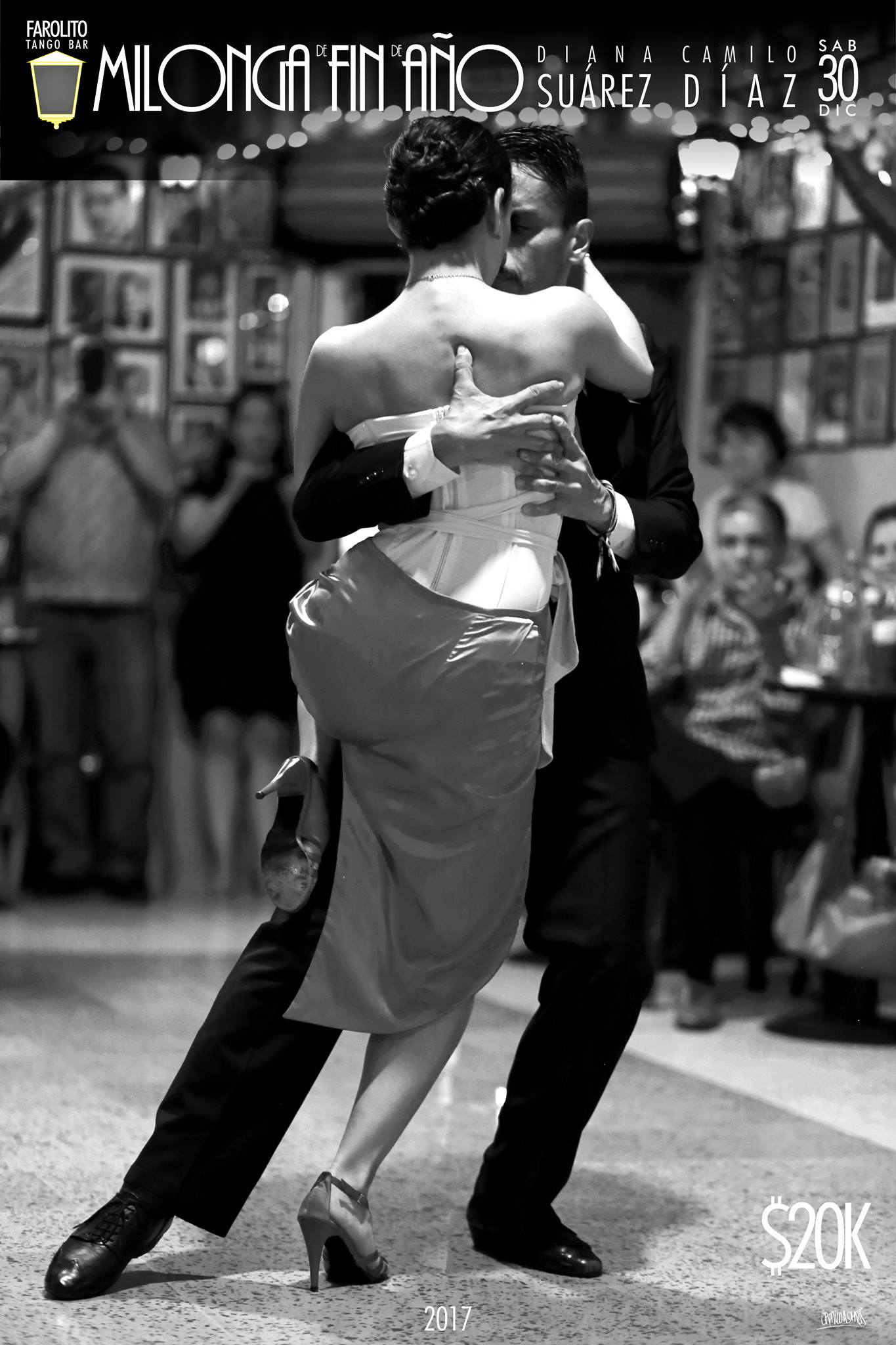 Diana Suárez Camilo Díaz . Milonga de Fin de Año en Farolito