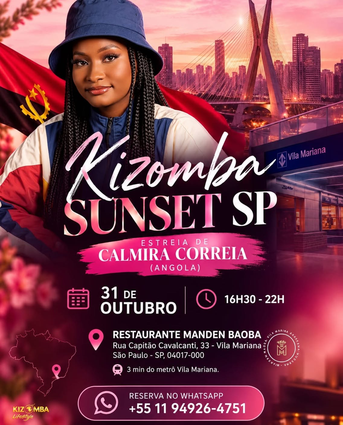 Baile de Kizomba em SP Kizomba Sunset