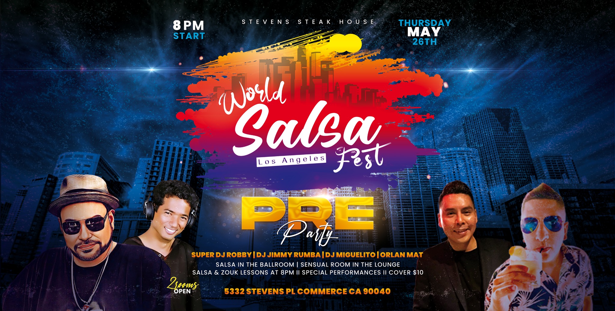 World Salsa Fest Pre-Party at Stevens Steak House