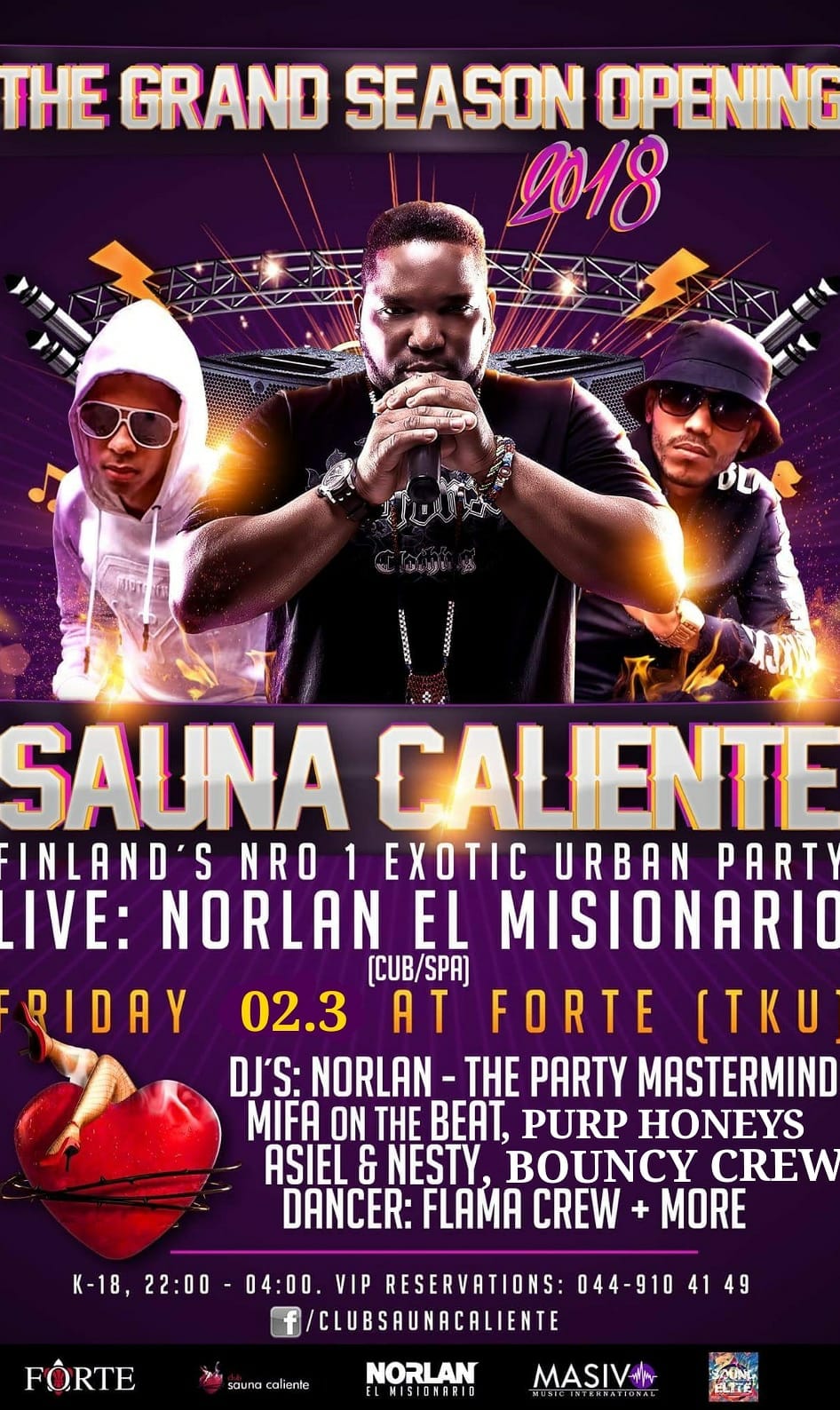 Club Sauna Caliente - The GRAND Season Opening 2018 (TKU)