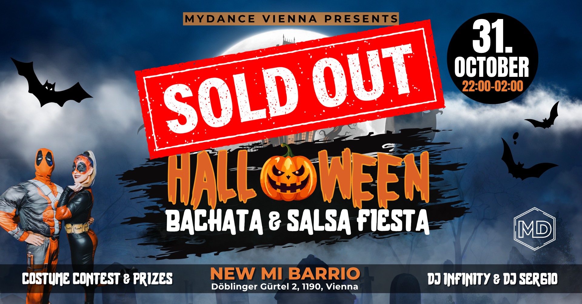 MYDANCE HALLOWEEN Bachata & Salsa Fiesta 31. Oct