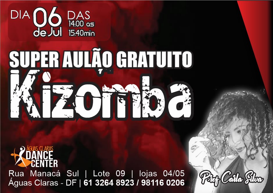 Aulão gratuito de Kizomba com a Professora Carla Silva