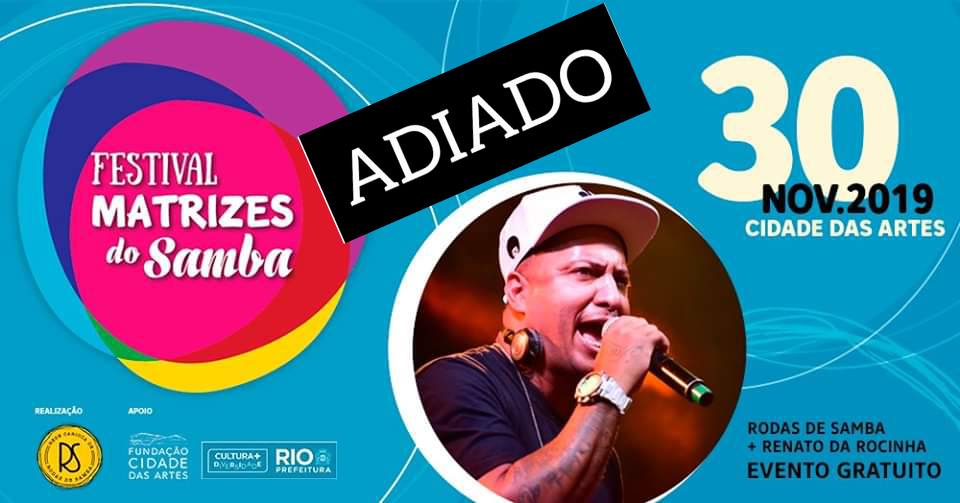 Evento Adiado! NOVA DATA EM BREVE - Festival Matrizes do Samba