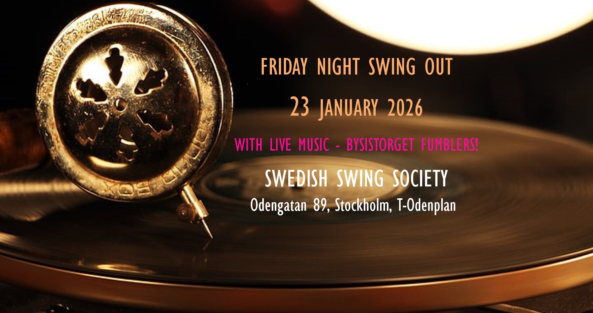 Friday Night Swing Out Live - 23 January 2026
