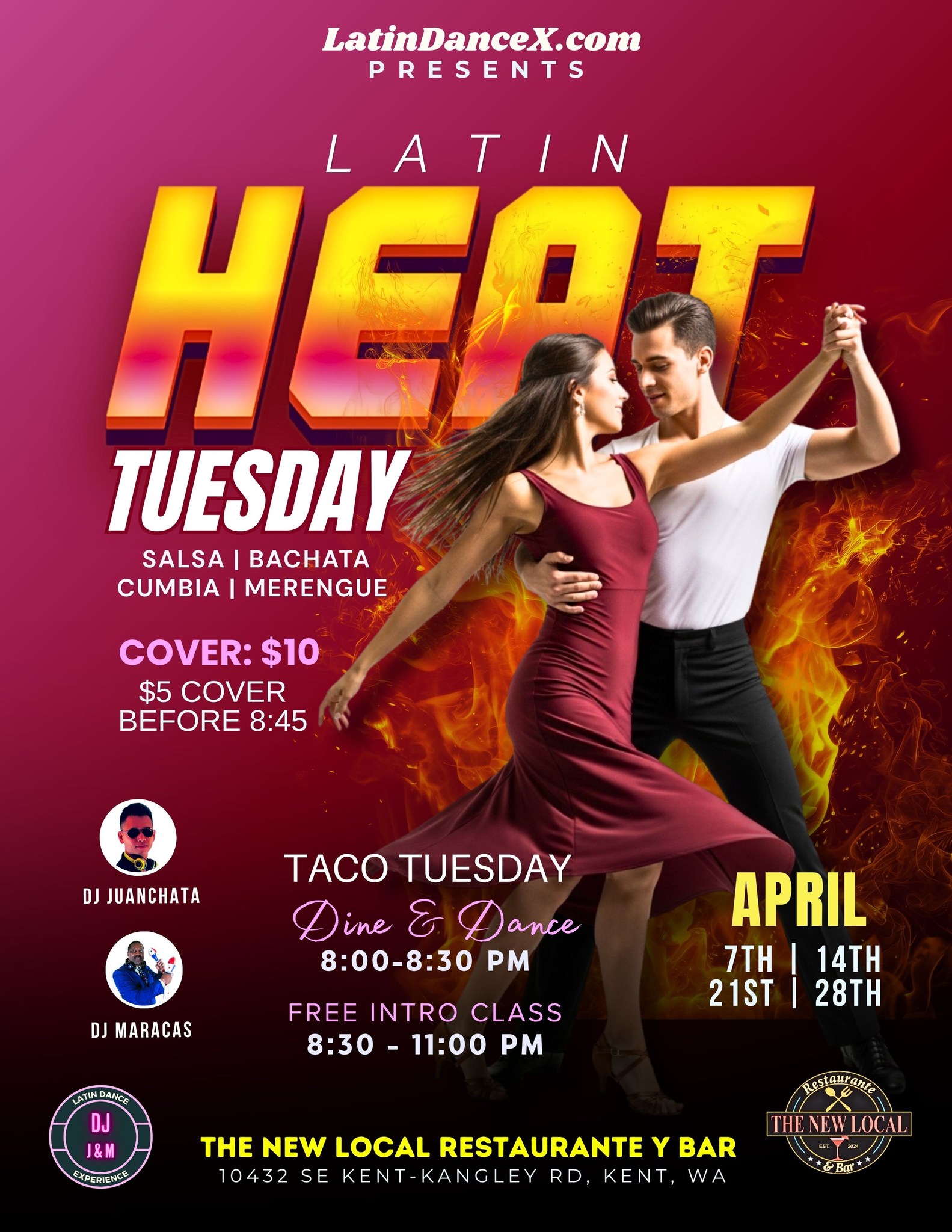 Latin Heat Tuesday + Taco Tuesday Dine & Dance