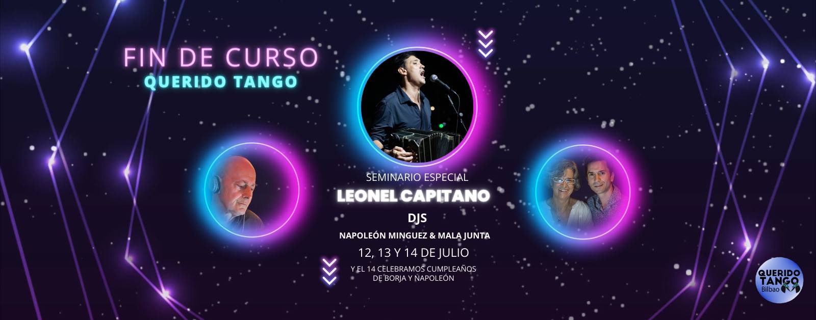 Fin de Curso Querido Tango Bilbao del 12 al 14 de Julio 2024, Seminario especial con Leonel Capitano