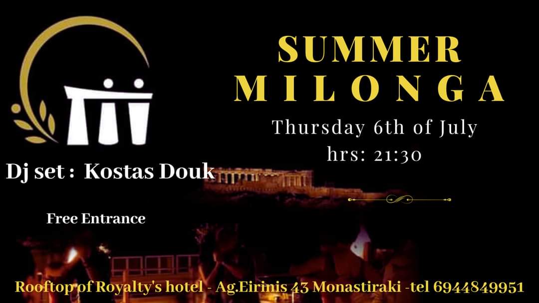 Summer milonga -Balcon de tango - Dj set : Kostas Douk