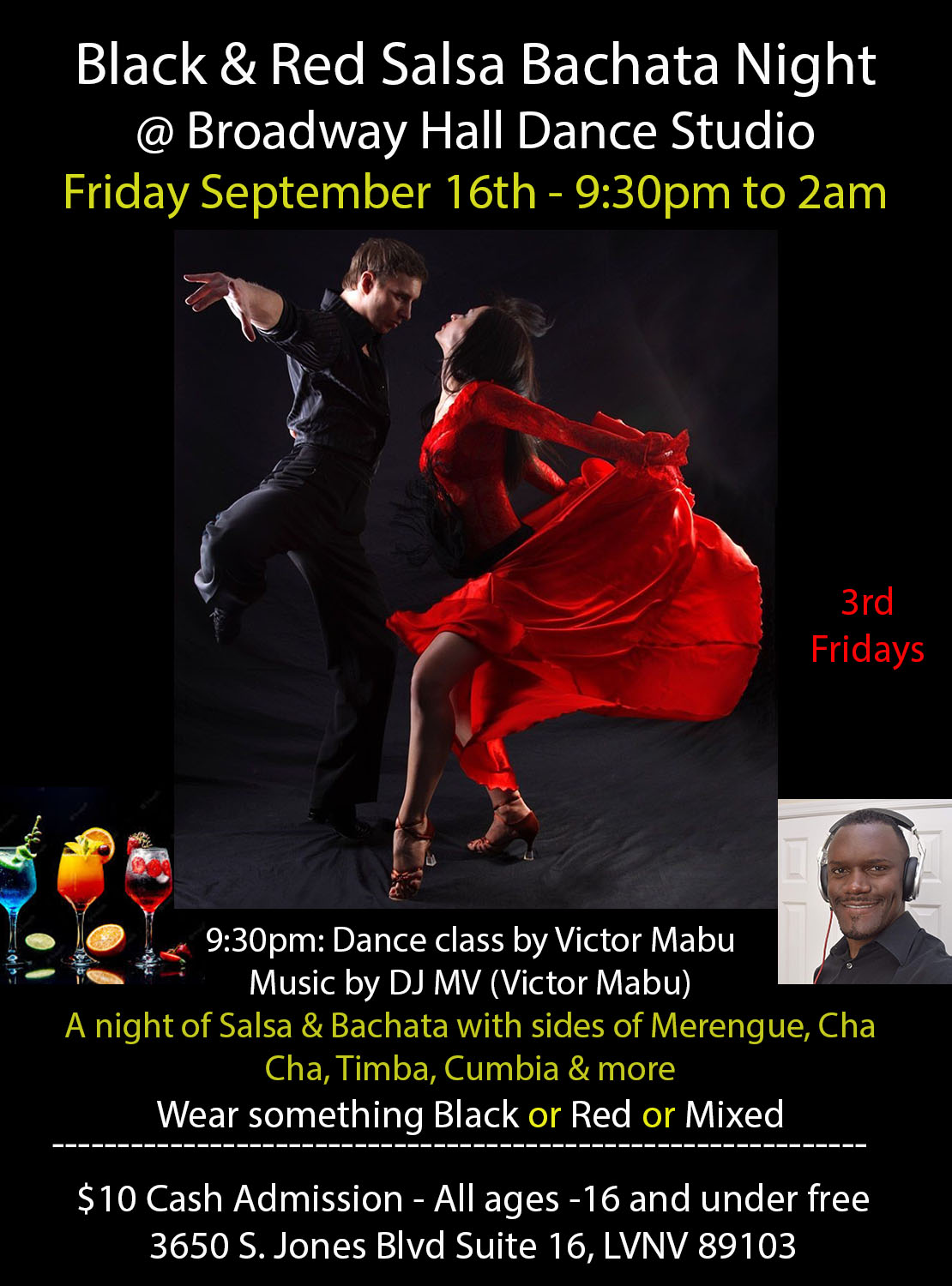 Black & Red Salsa Bachata Social